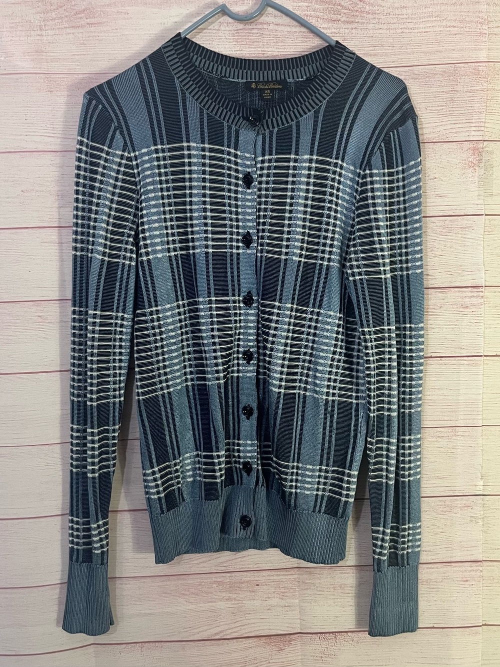Brooks Brothers Blue Button Front Closure Cardigan Size XS